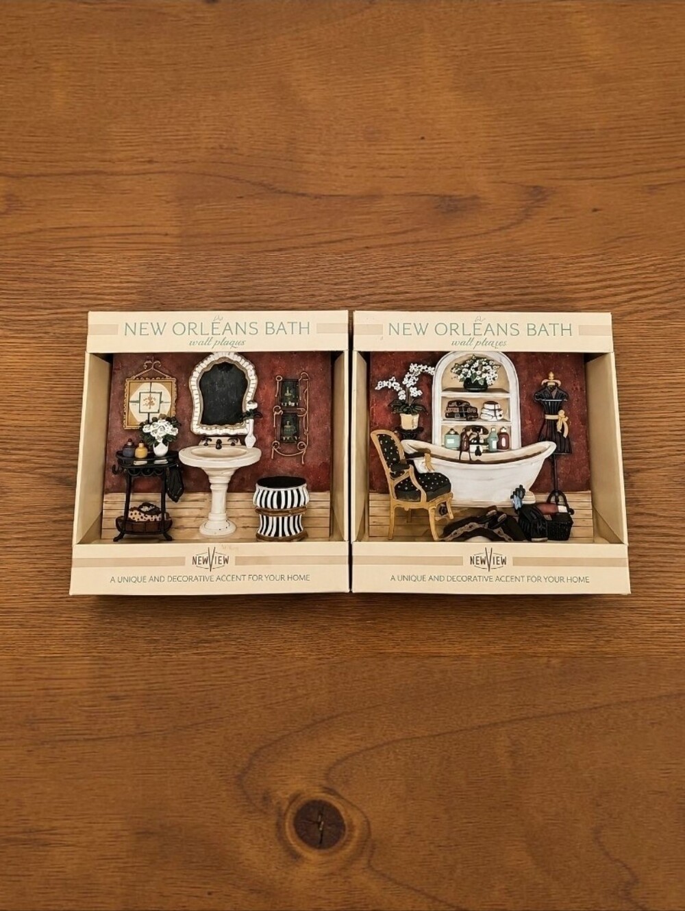 New Framed decorative bathroom prints, Victorian-style bathroom scenes by Charle